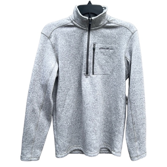 Eddie Bauer 1/2 Zip Sweater Pullover Gray Size Small Golf Athletic Fall - Picture 1 of 16
